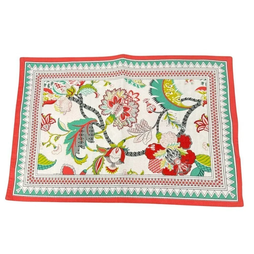 Floral Placemats by World Market Boho Cotton Fabric Set of 2